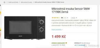 Mikrovlnná trouba Sencor SMW - 2