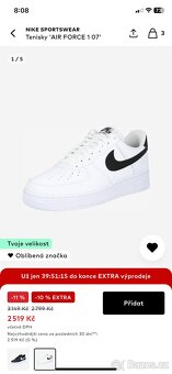 Nike air force vel. 45 NOVÉ - 2