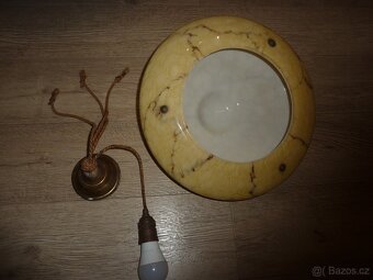 Starožitný lustr - sklo - 2