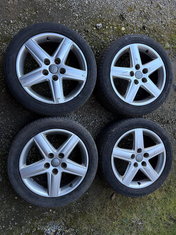 SADA ALU KOL 5x112 R17 ET45, LETNÍ PNEU BARUM - 2