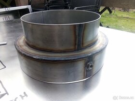 Příruba redukce INOX nerezová 251mm / 197,5mm, výška 116mm - 2