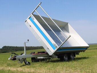 Sklopný přívěs, 360x180x35 cm, 3500 kg, elektrické sklápění - 2