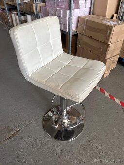 Barová židle, bílá - 2