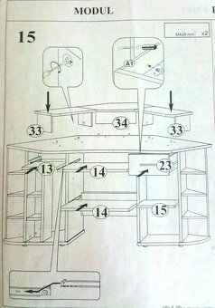 Rohový psací stůl - 2