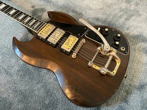 Elektrická kytara Gibson SG Custom Bigsby z roku 1975 - 2