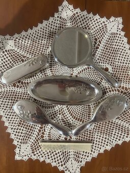 Luxusní vintage toaletní souprava GERO – postříbřená - 2