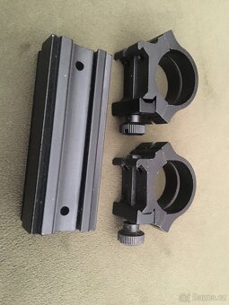 Montáž na rybinu 11 mm základna na weaver + kroužky - 2