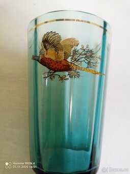 Retro skleničky- Bažant - 2