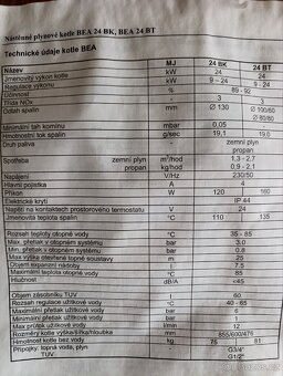 Prodám plynový kotel Dakon BEA 24 BT na náhradní díly - 2