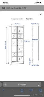 Knihovna vytrína Ikea - 2