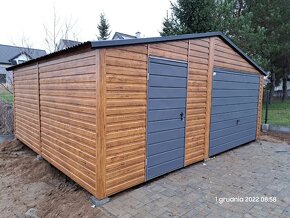 Plechová garáž 6x5 se sedlovou střechou - 2