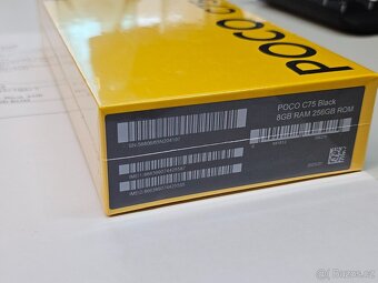 POCO C75 8GB / 256GB - černý - nový, doklad - 2