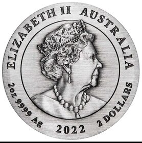 Austrálska lunárna séria III – Rok Tigra 2022 2oz striebro - 2