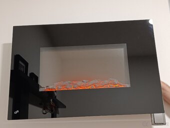Nástěnný elektrický krb s topením - 2