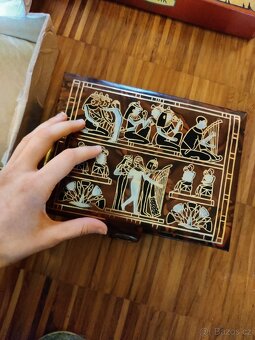 Retro kožená šperkovnice/krabička na dopisy - 2