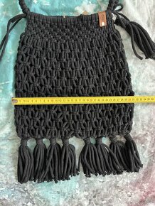 Síťovka macrame černá - 2