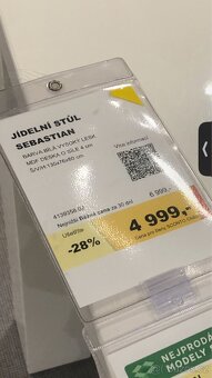 Jídelní stůl bílý lesk - 2
