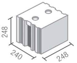 VPC zdivo - VAPIS 8DF, 248x248x240 mm - 2
