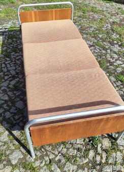 Trubková kovová funkcionalistická postel 2ks - 2