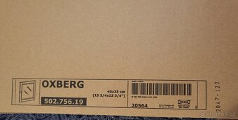 IKEA - OXBERG Prosklené dveře na nástavec BILLY, bílá, 40x35 - 2