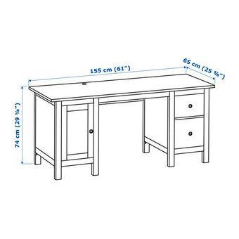Psací stůl IKEA černý masiv - 2