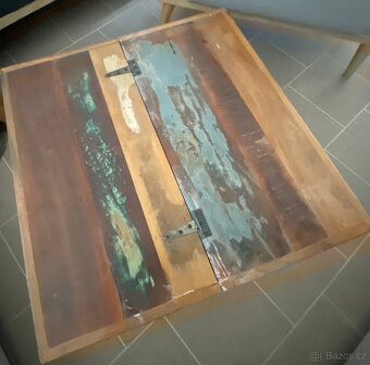 Vintage dřevěný odkládací stolek WILD - 2