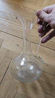 Starožitná skleněná karafa – art deco - 2