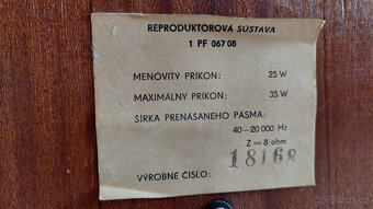 Reproduktory Tesla 1PF 067 08 - 2