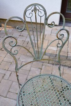 Kovový set PROVENCE antik zelenohnědá - 2