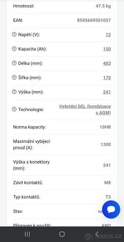 Trakční aku Gel 150Ah - 2