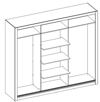 šatní skříň IDEA ID -01, 3 dveřová - 2