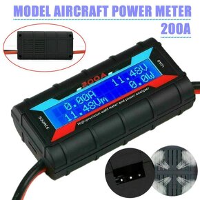 200A LCD digitální přesný ampérmetr a wattmetr pro RC modely - 2