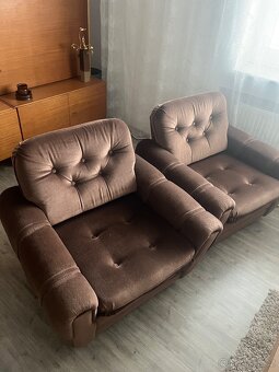 Set Sedačka + 2 křesla + stolek - 2