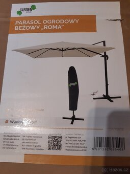 Slunečník čtvercový - nový, nepoužitý - 2