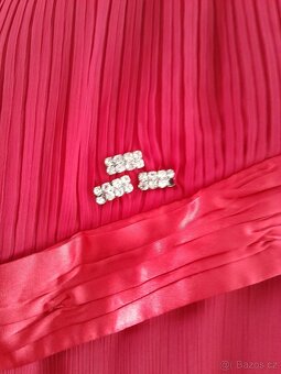 Plesové šaty tmavě červené - 2