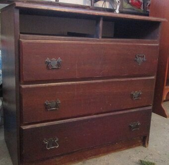 starožitná komoda + skříňka - 2