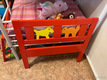 Dětská postel bílá a červená - 2