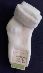 Dětské ponožky froté, nové, 6-12m, 12-24m - 2