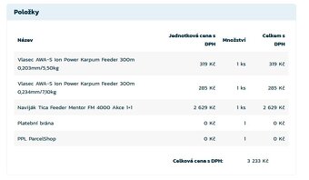 2 navijáky Tica Feeder Mentor FM 4000 + 2x vlasec - 2