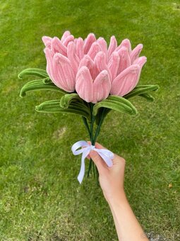 Kytice tulipánů z chlupatých drátků - 2