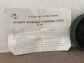 Gumová ochranná lišta - NOS, ČSSR, v orig. balení - 2