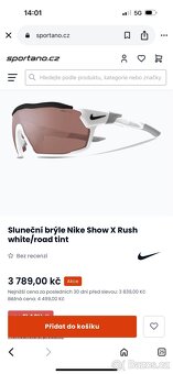 Sluneční brýle Nike Show X Rush white/road tint - 2