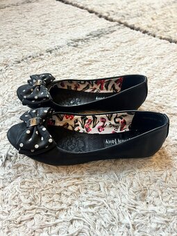 Baleríny černé s mašličkou vel. 36 - 2