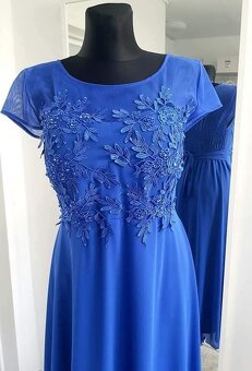 NOVÉ plesové šaty KRAJKOVÉ MODRÉ - 2