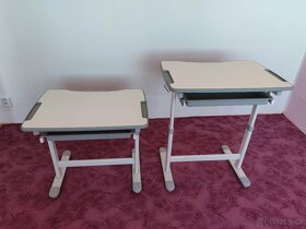 2x výškově nastavitelný stůl i židle (AlzaErgo Table ETJ100 - 2