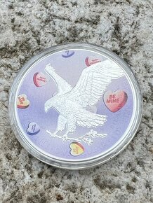 Strieborná minca Walking Liberty - Valentine’s Day - 2