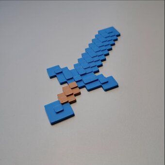 3d Tisk | Rekvizita Diamantový Mečík ze hry Minecraft - 2