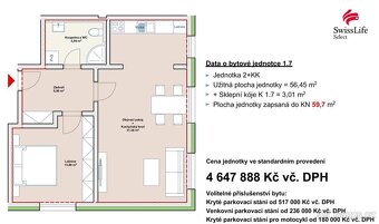 Prodej bytu 2+kk 56 m2 Vojanova, Liberec - 2