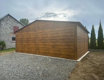 Plechová garáž 6x6m - 2