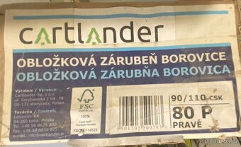 Nové dřevěné obložkové zárubně borovice 80P - 2